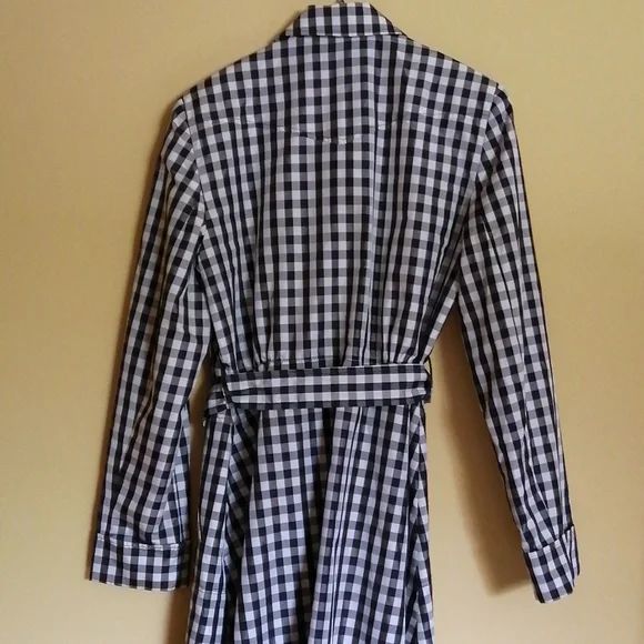 Bianca Nygard, vintage   black/white check lightweight coat ,size 8 - Picture 10 of 13